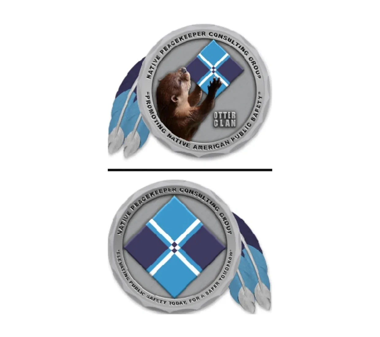 Otter Clan emblem with feathers