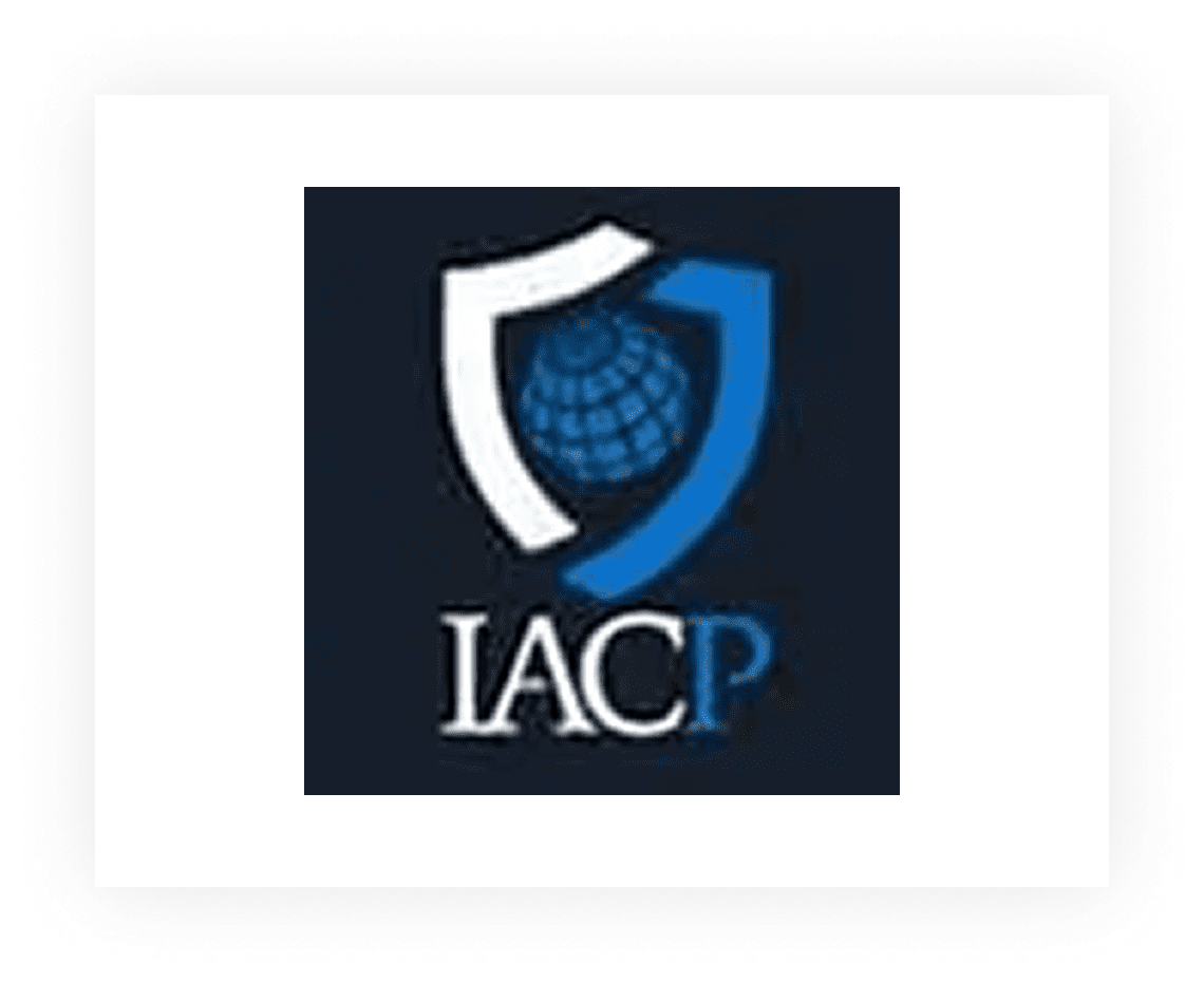 Blue and white IACP emblem