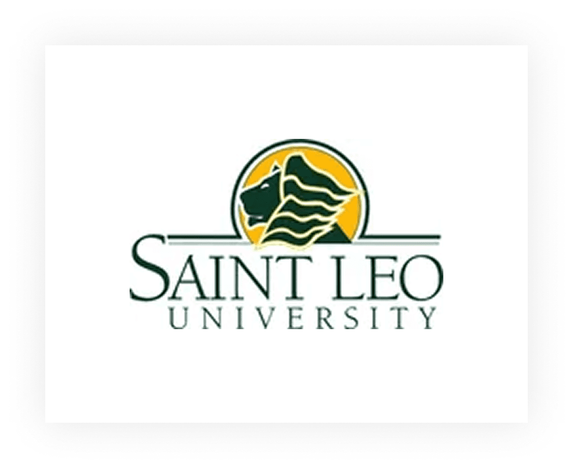 Saint Leo University logo with lion emblem