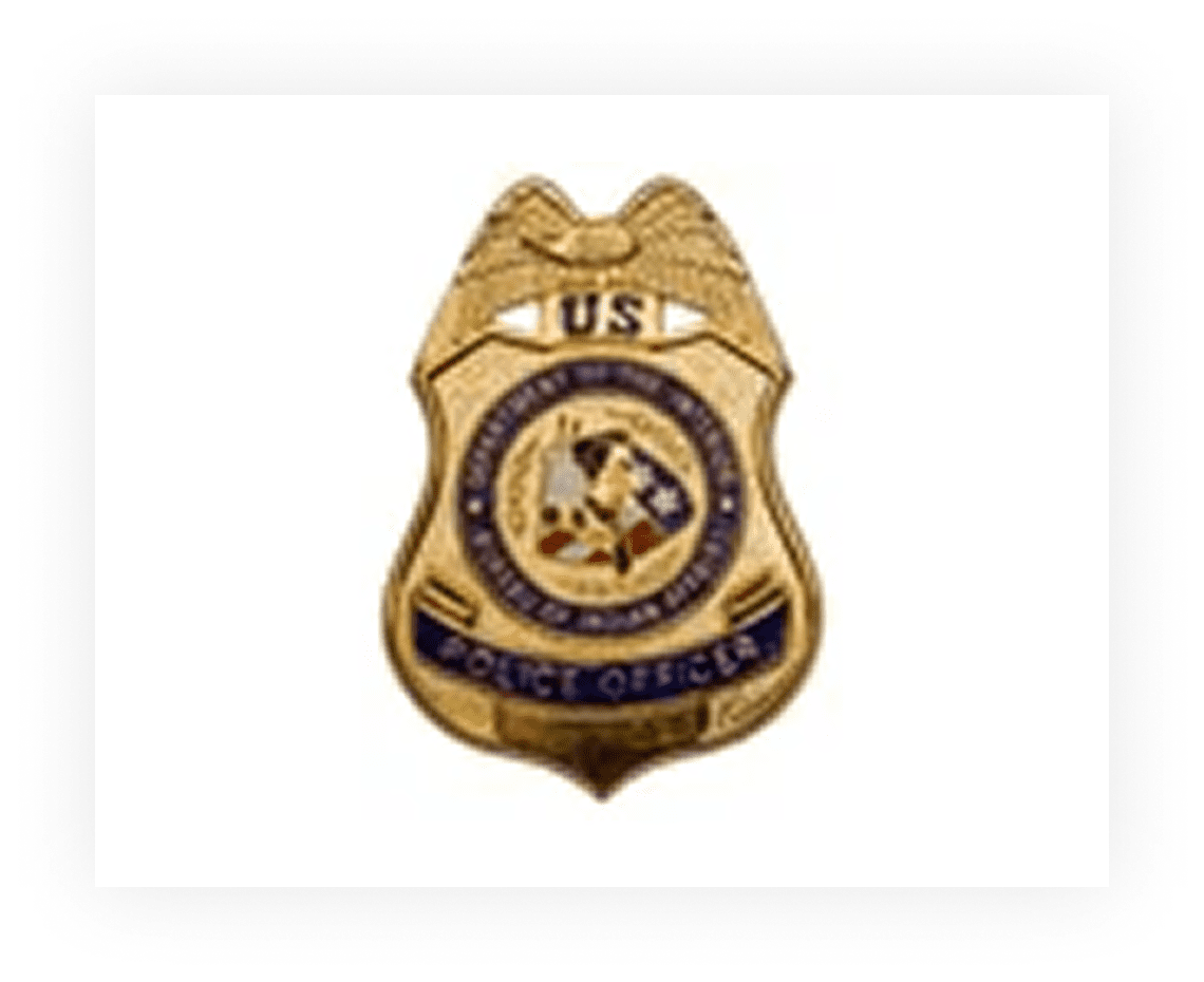 US police officer badge
