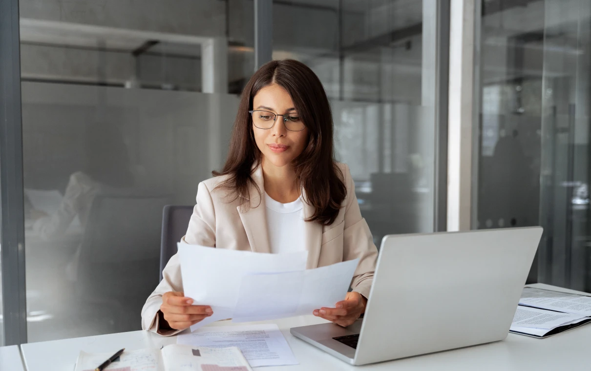 Professional woman in office setting
